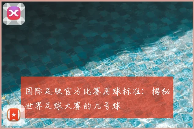 国际足联官方比赛用球标准：揭秘世界足球大赛的几号球